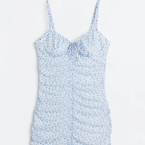 Floral Blue Mini Dress